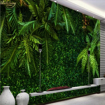 beibehang Vlastné fotografie na stenu papier nástenné maľby tropickom dažďovom pralese listy zelené, tv joj, abstraktných de parede tapety na steny 3 d 1