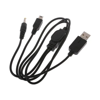 Čierna USB Port Nabíjanie Dátový Kábel pre SONY PSP 1000/2000/3000 Herné Konzoly Nabíjačka Power 2 v 1 Kábel USB Kábel 1