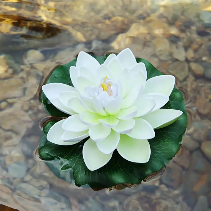 12PCS Simulácia Lotus lekna Umelé Lotosový Kvet Tvorivé Falošné Kvet Plávajúce Kvet Pre Rybníka Domov Záhradné Dekorácie Obrázok 1
