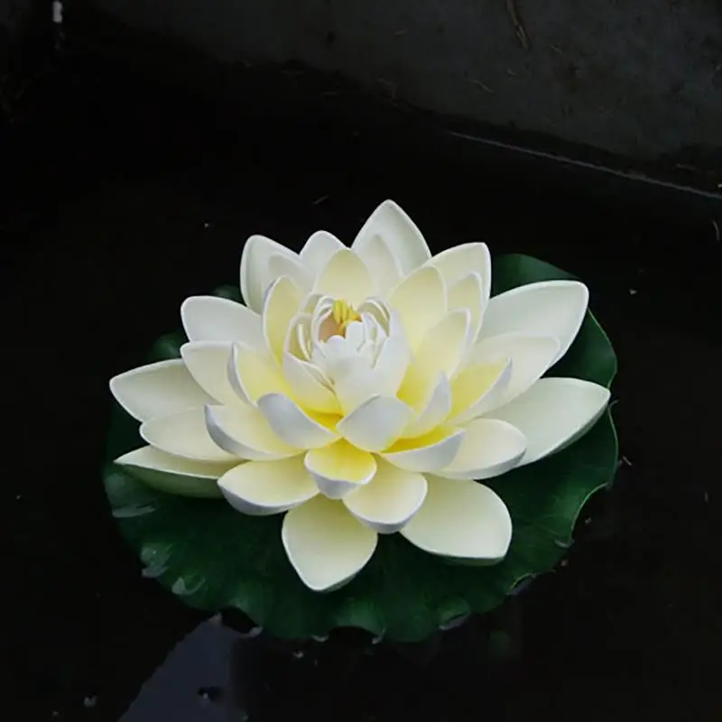 12PCS Simulácia Lotus lekna Umelé Lotosový Kvet Tvorivé Falošné Kvet Plávajúce Kvet Pre Rybníka Domov Záhradné Dekorácie Obrázok 4