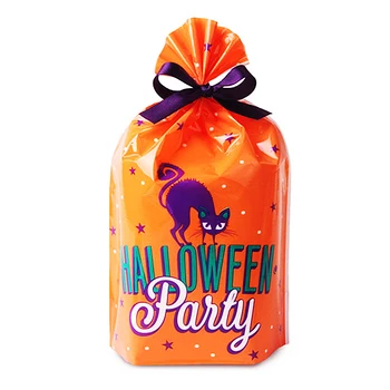 10pcs 20x14cm Halloween Candy Bag Tekvica Mačka Hrad Vzor Darčeková Taška pre Happy Halloween Party Láskavosti Sušienky Cookie Tašky 2