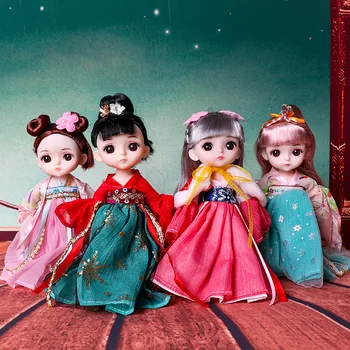 16 cm Bjd Bábika 1/8 Multi Spoločné Mini Starovekej Čínskej Kostým Roztomilý Dievča Princezná Diy Hrať Dom Hračky 2