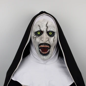 2018 Mníška Hororové Masky Kúzelnícke Valak Cosplay Masku Plnú Hlavu Horor Strašidelné Halloween Party Rekvizity 2