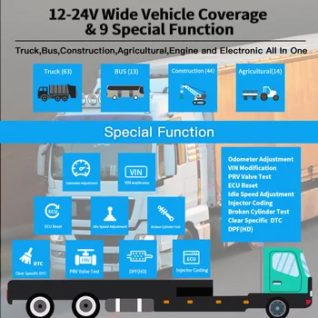 2022 Nové Humzor NexzDAS ND566 E Lite Ťažkých Nákladných Celý Systém Diagnostický Scanner Pre 12-24V Vozidiel OBD2 Nástroje 2