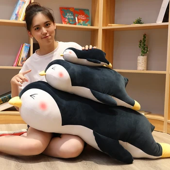 Akvárium Penguin Bábiky Big Tučniaky Plyšové Hračky Mäkké Zvierat Obliečky na Vankúš pre Chlapca, Dievča, Darček k Narodeninám 39inch 100 cm DY50702 2
