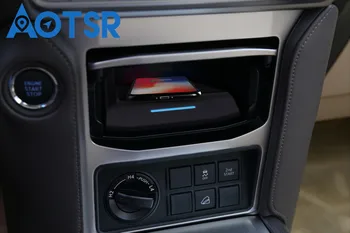 Aotsr QI Bezdrôtovú Nabíjačku do Auta Pre Toyota Prado 2018 Inteligentné Infračervené Rýchle Bezdrôtové Nabíjanie Auto Držiaka Telefónu, Pre iPhone 2