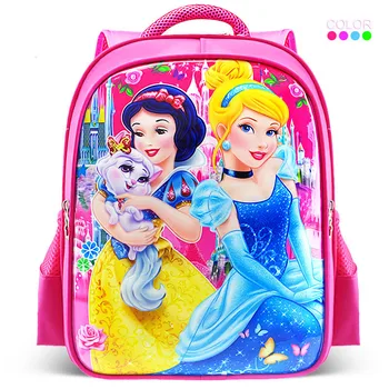 Disney karikatúry deti aktovka Mrazené Elsa Anna sofia princess dievča základnej školy vak, baby, deti materskej školy batoh 2