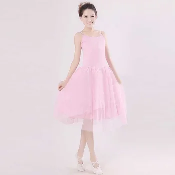 Dospelých Romantický Balet Tutu Nácvik Praxi Sukne Swan Kostým pre Ženy Dlho Tylu Šaty Biela, ružová, čierna farba, Balet Nosenie 2