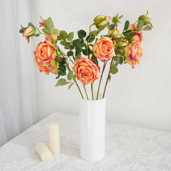 Home Decor Umelé Ruže Simulácia Kvety, Svadobné, Vianočné Dekorácie Izby Krytý Stola Ozdoby Tvorivé Nordic Dary 2