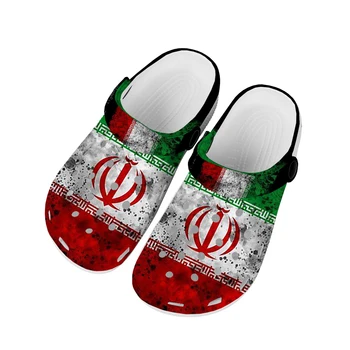 Iránsky Vlajka Domov Dreváky Vlastné Vodné Topánky Pánske Dámske Teenager, Irán Obuvi Záhrada Zaniesť Priedušná Pláži Otvor Papuče 2