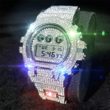 MISSFOX Hip Hop Človeka Sledovať High-kvalitné Elektronické Hodinky Pre Človeka Móde Super Cool Water Resistant Svadobné Náramkové hodinky Mužov 2