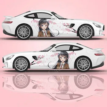 Mai Sakurajima karosérie Nálepky Anime Itasha Vinyl Auto Strane Kotúča, Nálepky Anime Nie je Sen Zajačik Dievča Senpai 2