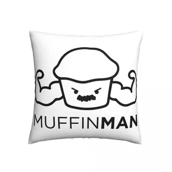 Muffin Muž obliečka na Vankúš Štvorcový Vankúš zábavné Zip Home Dekoratívne Polyester Vankúš pre Posteľ Nordic 45*45 cm 2