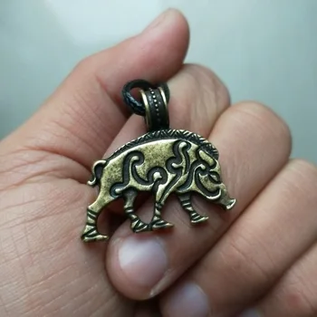 Móda Viking amulet Krásne šperky Zvierat, Ošípaných Náhrdelník Prívesok pre Ženy Kúzlo Kanec Obojky Priateľstvo Šperky Zadarmo Lode 2