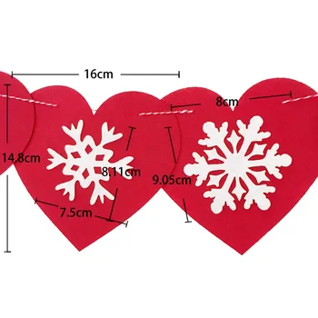 Nordic Štýl Vianočné Dekorácie Snowflake Srdcia Vytiahnuť Vlajka Strany Prospech Banner Ozdoby Rekvizity Vianočný Večierok Deor 2