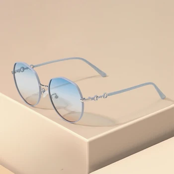 Nové dámske slnečné Okuliare Polarizované Gradient Objektív Retro Luxusné Crystal Dámy Značky Módny Návrhár Slnečné Okuliare Okuliare Pre Ženy 2