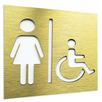 Prispôsobený Hliníkové Kompozitné Dosky Žena Hendikep Kúpeľňa Prihlásiť Vozík Toalety Byt Renovácia Dverí Číslo Prihlásiť 2