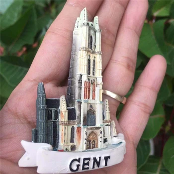 QIQIPP Gent Belgicko chladnička magnet živice dekoratívne magnet 2