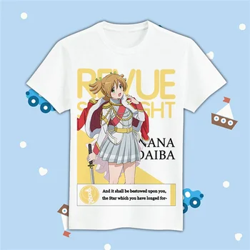 Revue hviezdne svetlo Karen Aijo Hikari Kagura Maya Tendo Daiba Nana T-shirt Anime Cosplay Kostým T shirt Muži Ženy Krátke Sleeve Tee 2