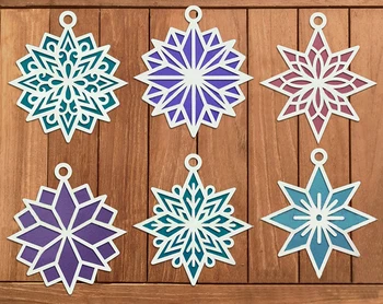 Rezanie kovov Zomrie Star Snowflake Vianočné Dekorácie pre DIY Scrapbooking Craft Papier Karty Zomrie, Takže Šablóny vysekávané 2