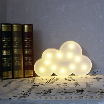 Román Roztomilý 3D Cloud LED Nočné Svetlo Nástenné Svietidlo, Baby, Deti, Spálňa Domova Dary 2