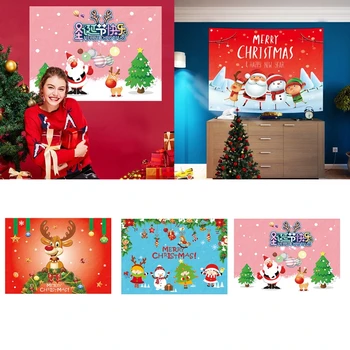 Vianočný Plagát Santa Obrázky pre Xmas Party Domov Spálne Dekorácie, Obrazy 2