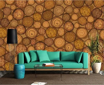 Vlastné 3D nástenná maľba,Krúžky strom dreva prierez abstraktných de parede ,obývacia izba gauč pozadí, TV steny, spálne, tapety. 2