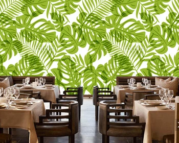 Vlastné domáce dekorácie, tapety,zelené palmy, listy,prírodný vzor nástenná maľba na obývacia izba office reštaurácia pozadí na stenu 2