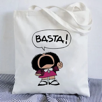 Vtipné Mafalda Shopper Tašky, Nákupné Tašky Tote Bag Taška Cez Rameno Plátno Tašky Veľkú Kapacitu Cartoon Kabelka,Drop Shipping 2