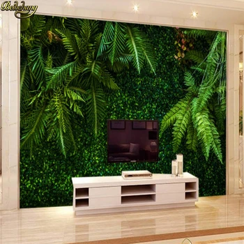 beibehang Vlastné fotografie na stenu papier nástenné maľby tropickom dažďovom pralese listy zelené, tv joj, abstraktných de parede tapety na steny 3 d 2