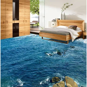 beibehang maľovanie HD modré more útes scenérie Nepremokavé Kúpeľňa kuchyňa balkón PVC, Steny papier Samostatne stenu, nálepky Poschodí nástenná maľba 2