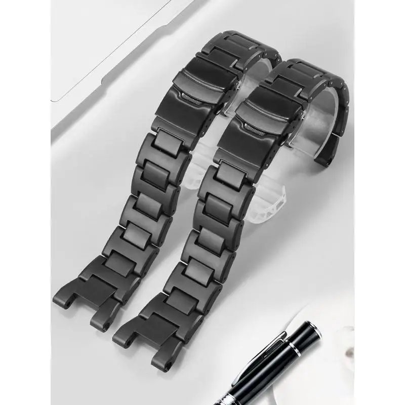 CICIDD Plastové Ocele Watchband Nahradiť Casio GST-B100/S120/110/W300/410 Série Gumy Silikónové Hodinky Reťazca Obrázok 2