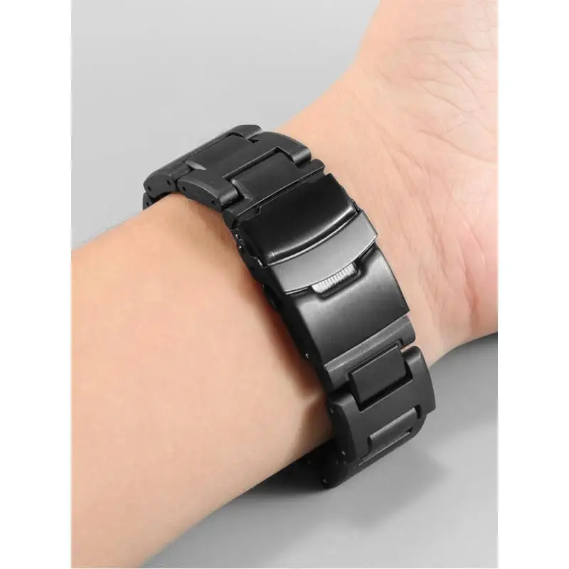 CICIDD Plastové Ocele Watchband Nahradiť Casio GST-B100/S120/110/W300/410 Série Gumy Silikónové Hodinky Reťazca Obrázok 3