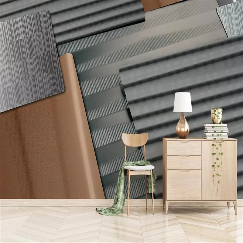 Dekoratívne tapety Moderný minimalistický štýl 3D abstraktné blok geometrie TV pozadí na stenu Obrázok 3