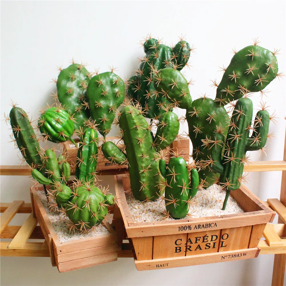 Diy Micro Krajiny Dekorácie Falošné Rastliny Pena Simulácia Kaktus Zelená Tropických Rastlín Kaktusy Akvárium Záhradné Rastliny Model Obrázok 1