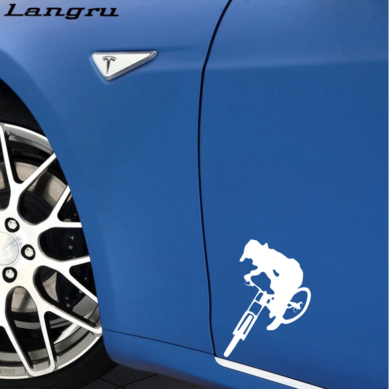 Langru 2017 Hot Predaj Auto Styling Zjazdové Trate Nálepky Vinyl Grafika Obtlačky Horský Bicykel Kreatívne Doplnky, Dekoratívne JDM Obrázok 2