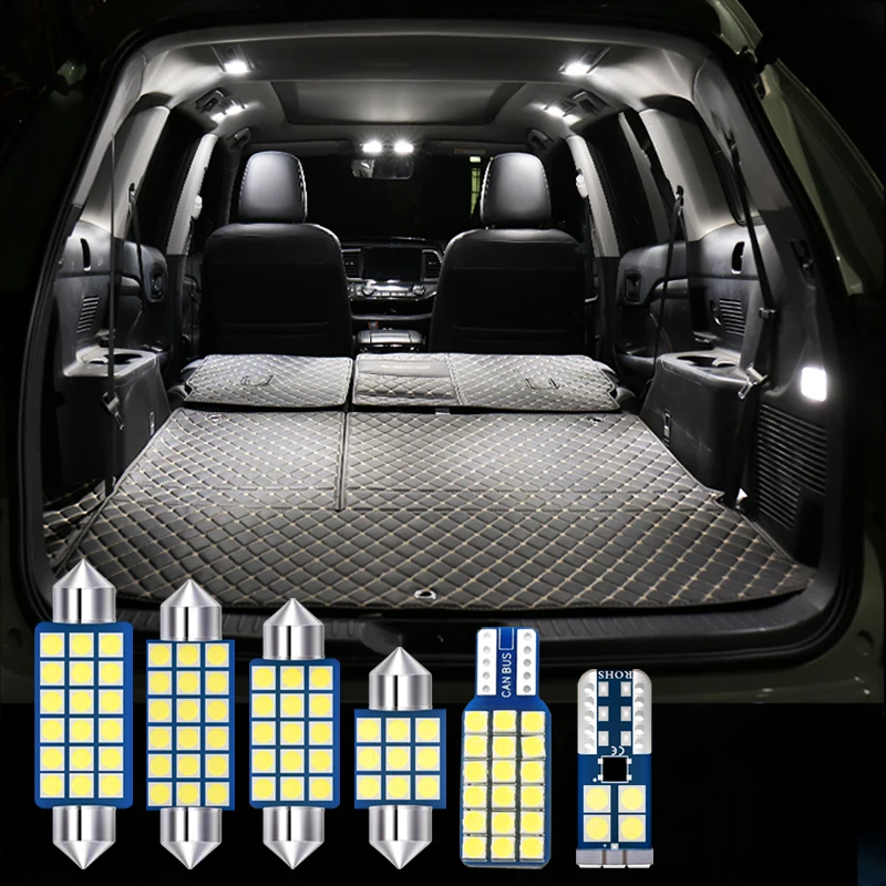 Pre Škoda Superb 3 B8, 3V 2016 2017 2018 2019 2020 MK3 5 ks Auto LED Žiarovky Interiérové Svietidlá Zrkadlo na líčenie batožinového priestoru Osvetlenie Príslušenstvo Obrázok 1