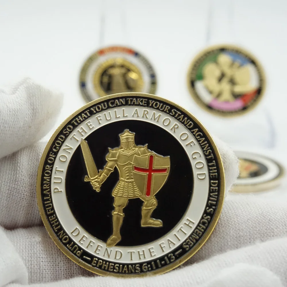 Vojenský problém Mince Stráže vojakov pamätná medaila Dať Na Celý Pancier Boh Pamätné Mince Darček Obrázok 4