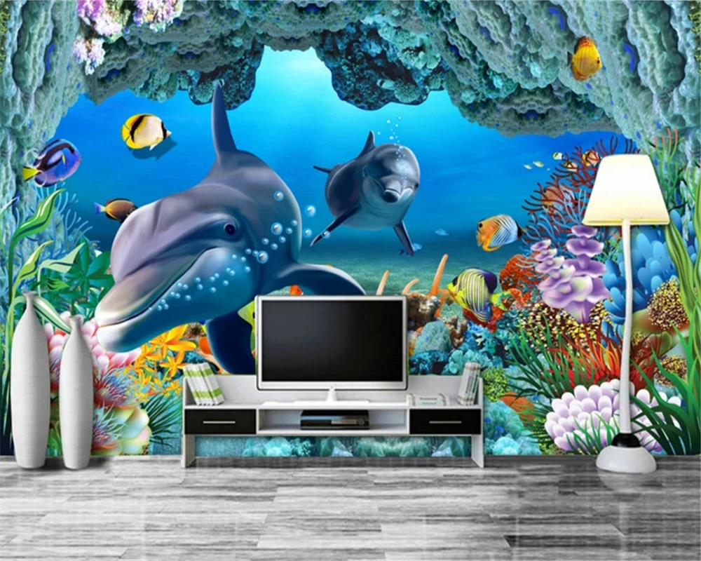 beibehang Vlastné hodvábne módne dekoratívne maľby stereo klasické detské tapety 3D TV pozadí steny papiere domova Obrázok 3