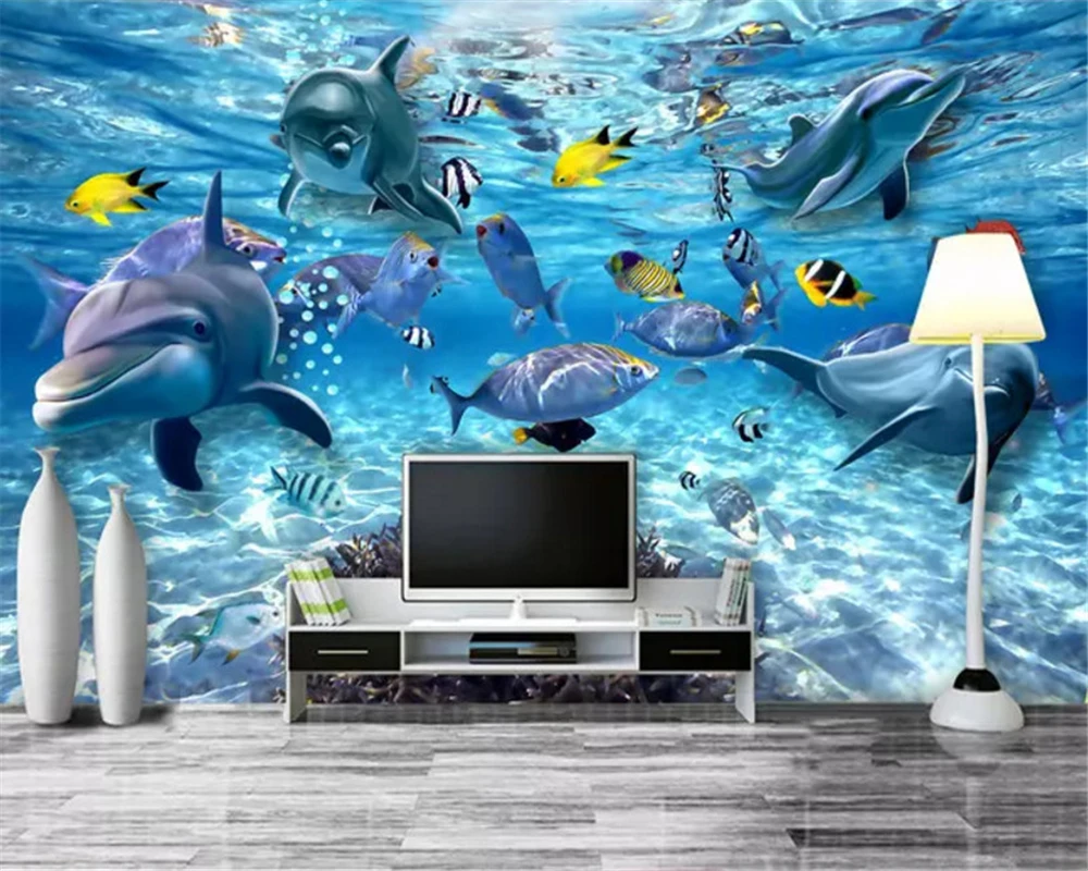 beibehang Vlastné hodvábne módne dekoratívne maľby stereo klasické detské tapety 3D TV pozadí steny papiere domova Obrázok 4