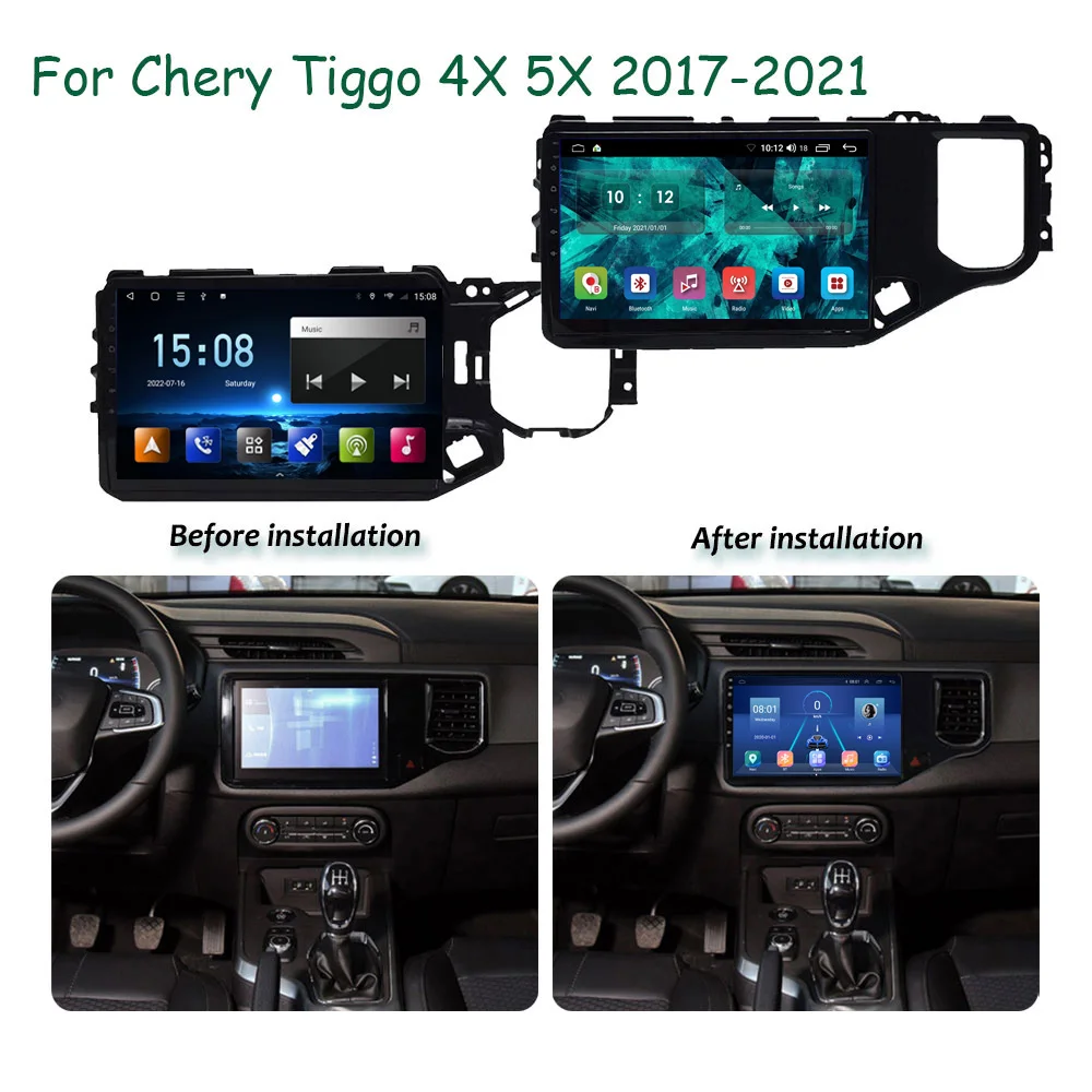 qled 8+128G Pre Chery Tiggo 4X 5X 2017 - 2021 Android 10 autorádia 2 Din Multimediálne Stereo Video Prehrávač, GPS Navigáciu, Auto DVD Obrázok 1