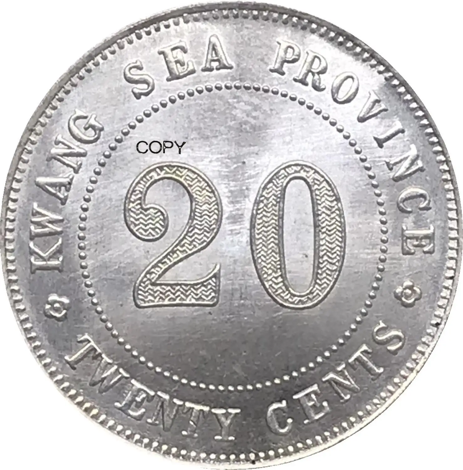 Čína Kwangsi Provincii Silver 20 Centov MORA typ 1920 Cupronickel Strieborné Pozlátené Kópiu Mince Obrázok 5